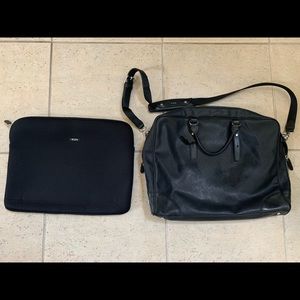 Tumi Textured Leather Large Laptop Brief